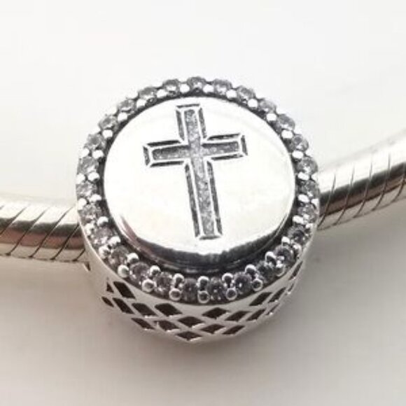 Pandora Silver Cross Charm - Picture 3 of 5